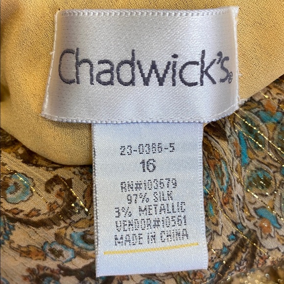 Chadwicks Gold and Blue Paisley Skirt - Picture 4 of 7